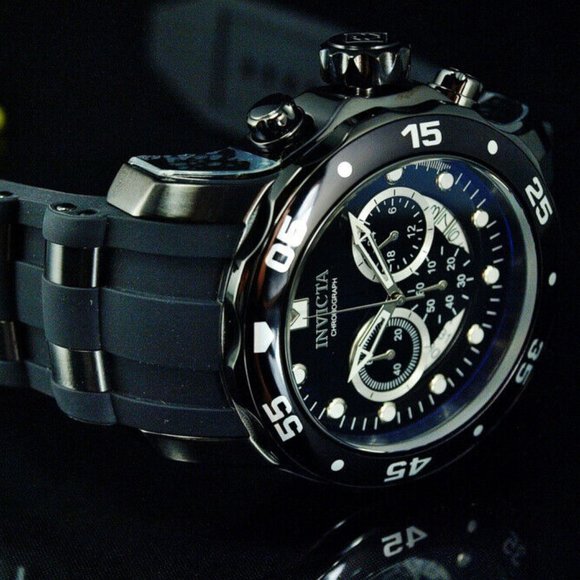 Jet Black 48mm Men's Professional Diver Watch